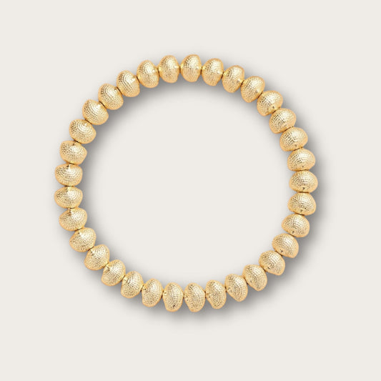 Shell Beaded Bracelet, 14ct Gold Plated