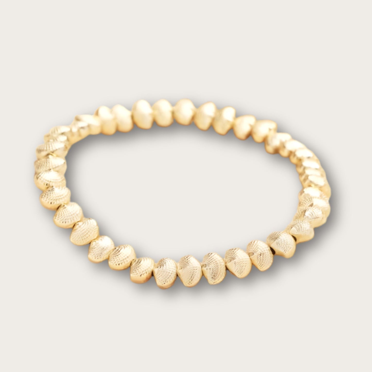 Shell Beaded Bracelet, 14ct Gold Plated