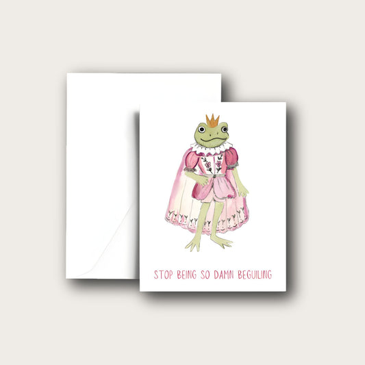 'Stop Being So Damn Beguiling' Blank Greeting Card