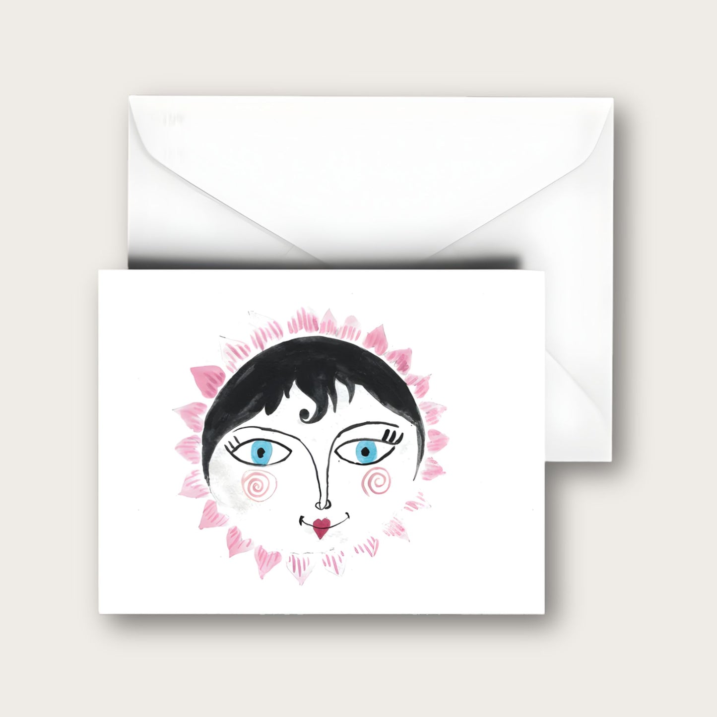The Doll Face Blank Greeting Card