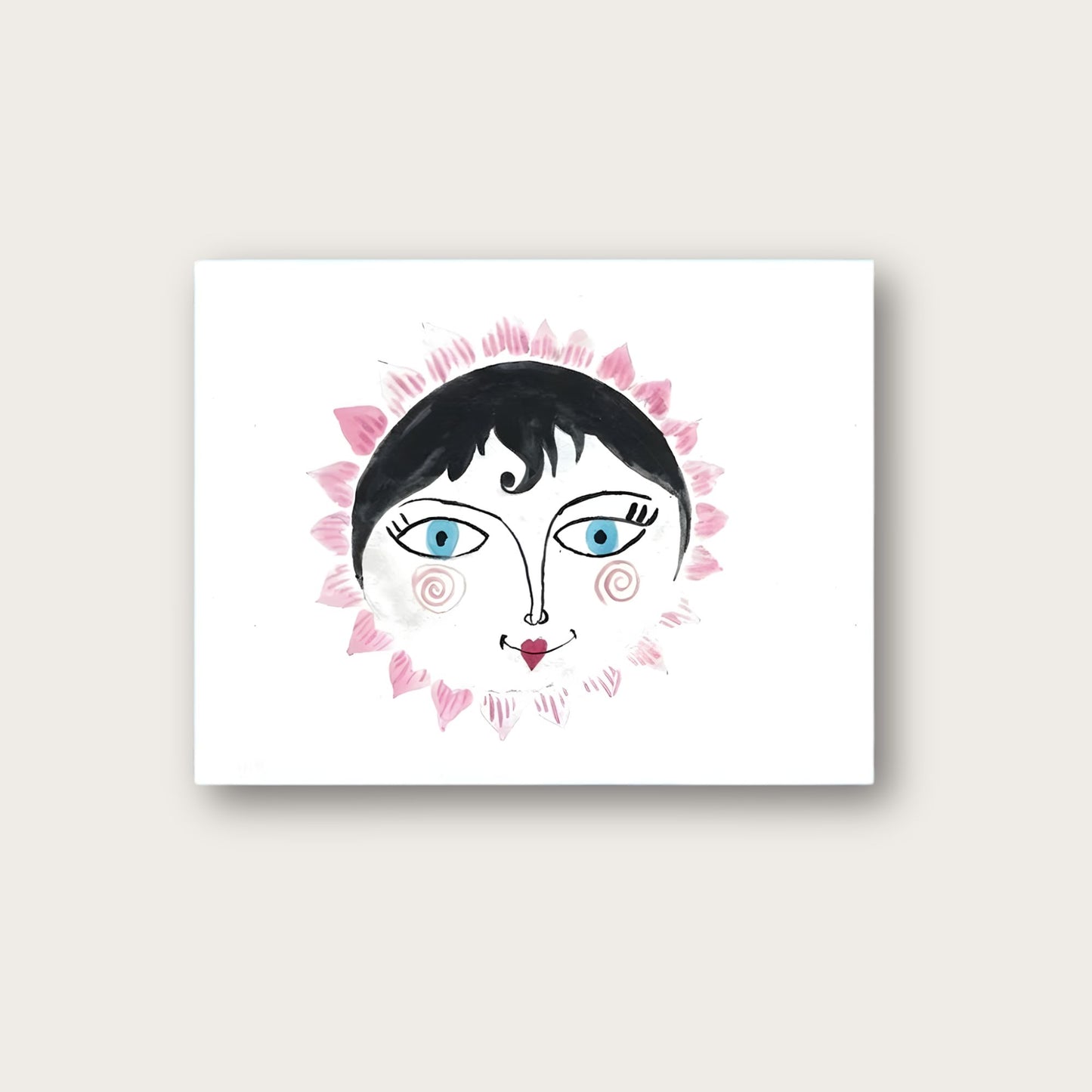 The Doll Face Blank Greeting Card