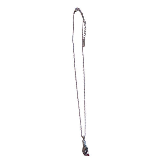 Mano-Figa Hand and Heart Necklace, Stainless Steel
