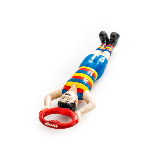 Cast Iron Football Player Bottle Opener