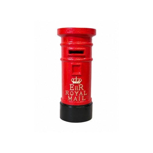 Cast Iron Red Post Box Coin Bank