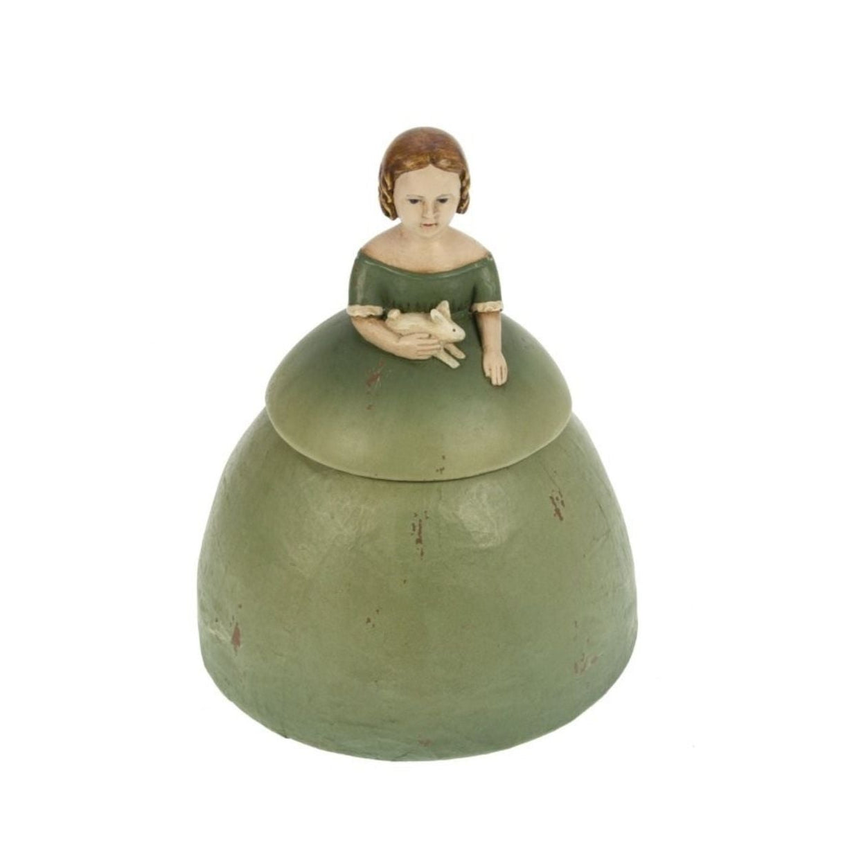 Girl in a Green Dress Decorative Box with Removable Lid
