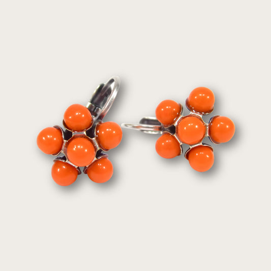 Vintage Style Flower Earrings - 70s Style