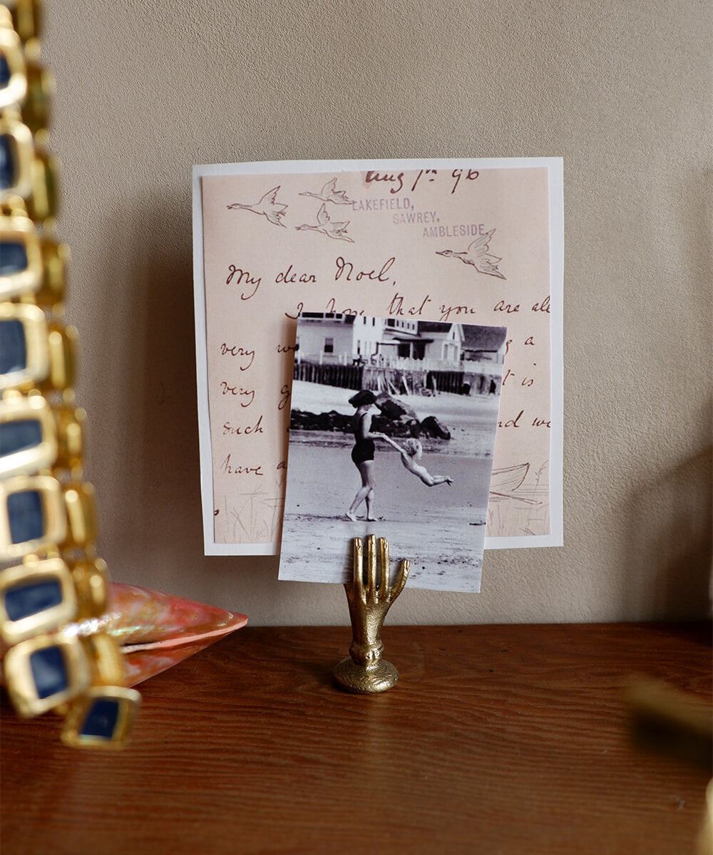 Brass Hand Decorative Card Holder