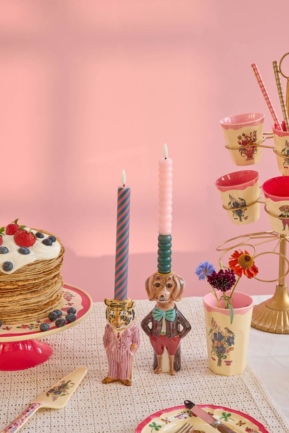 Rice x Nathalie Lété Ceramic Dog Candle Holder