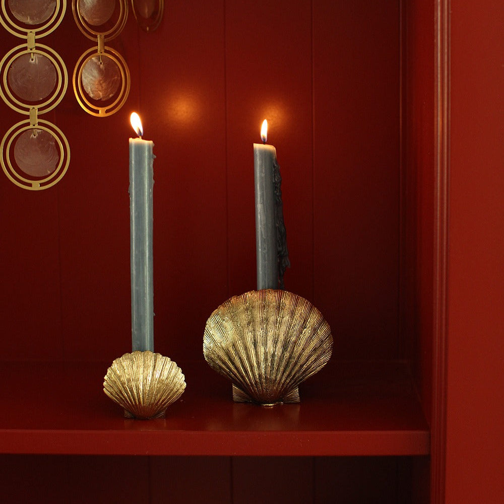 Brass Shell Shaped Candle Holder, Small