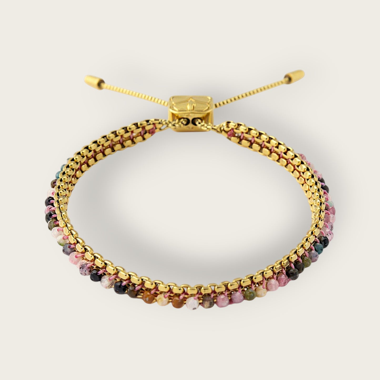 Zena Gold & Tourmaline Gemstone Beaded Bracelet