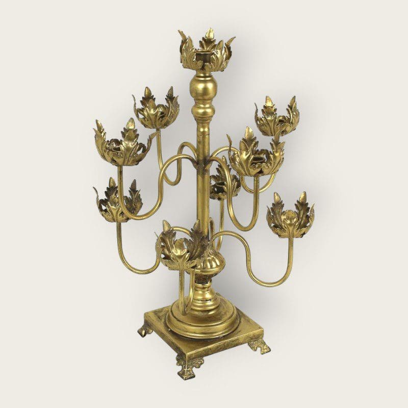 Elegant Golden Flourish Candelabra image 0