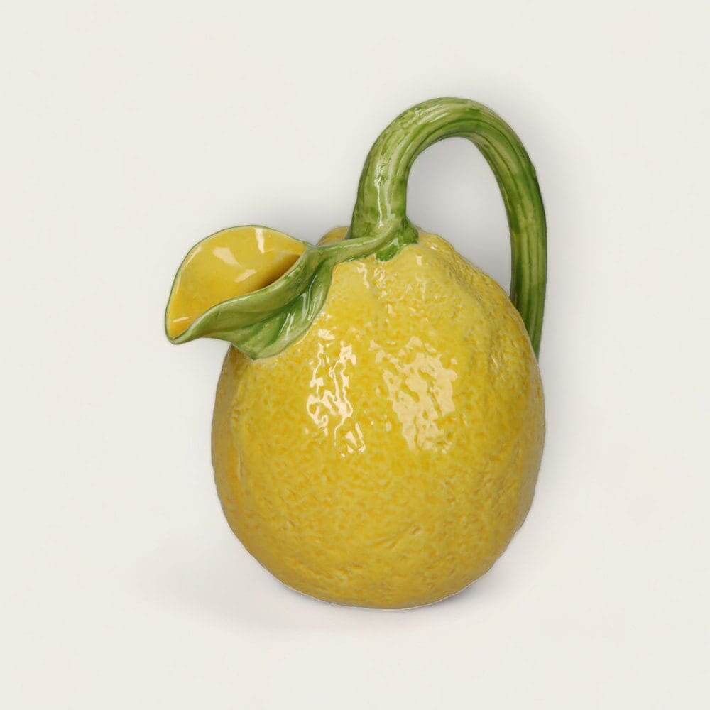 Citrus Charm Lemon Porcelain Pitcher image 0