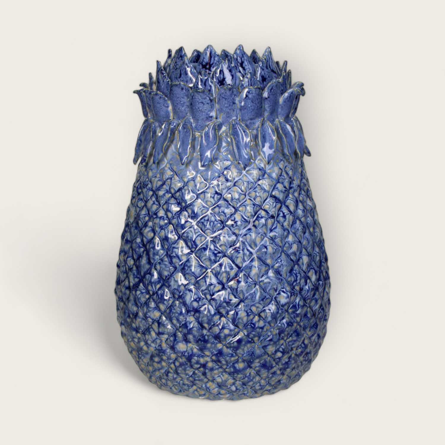 Blue Pineapple Stoneware Vase image 3