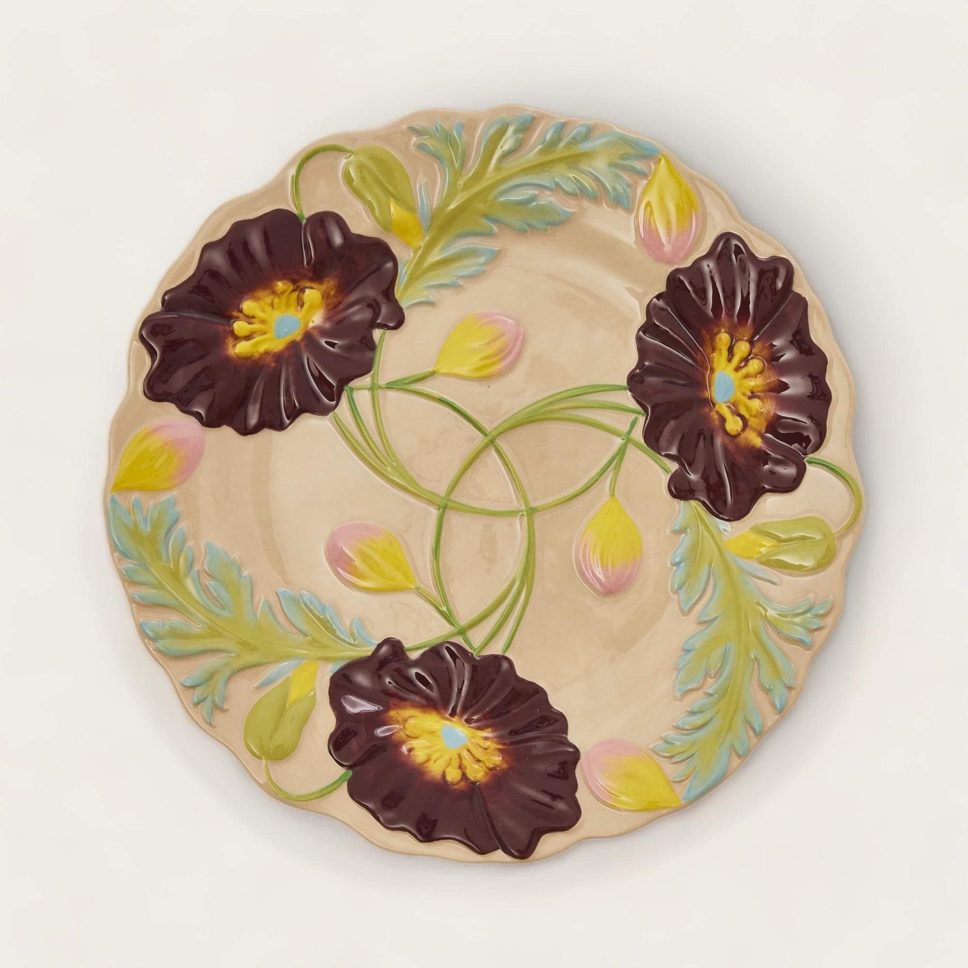 Art Nouveau Ceramic Dinner Plate image 0