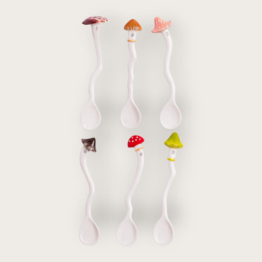 Porcelain Mushroom Teaspoon Set image 0