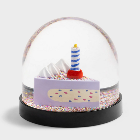 Glitter Snowball Birthday Cake Acrylic Ornament