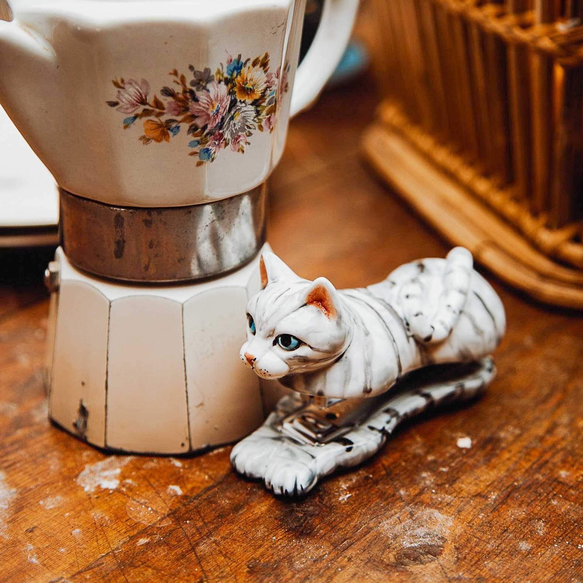 Nach Porcelain Tabby Cat Stapler image 2