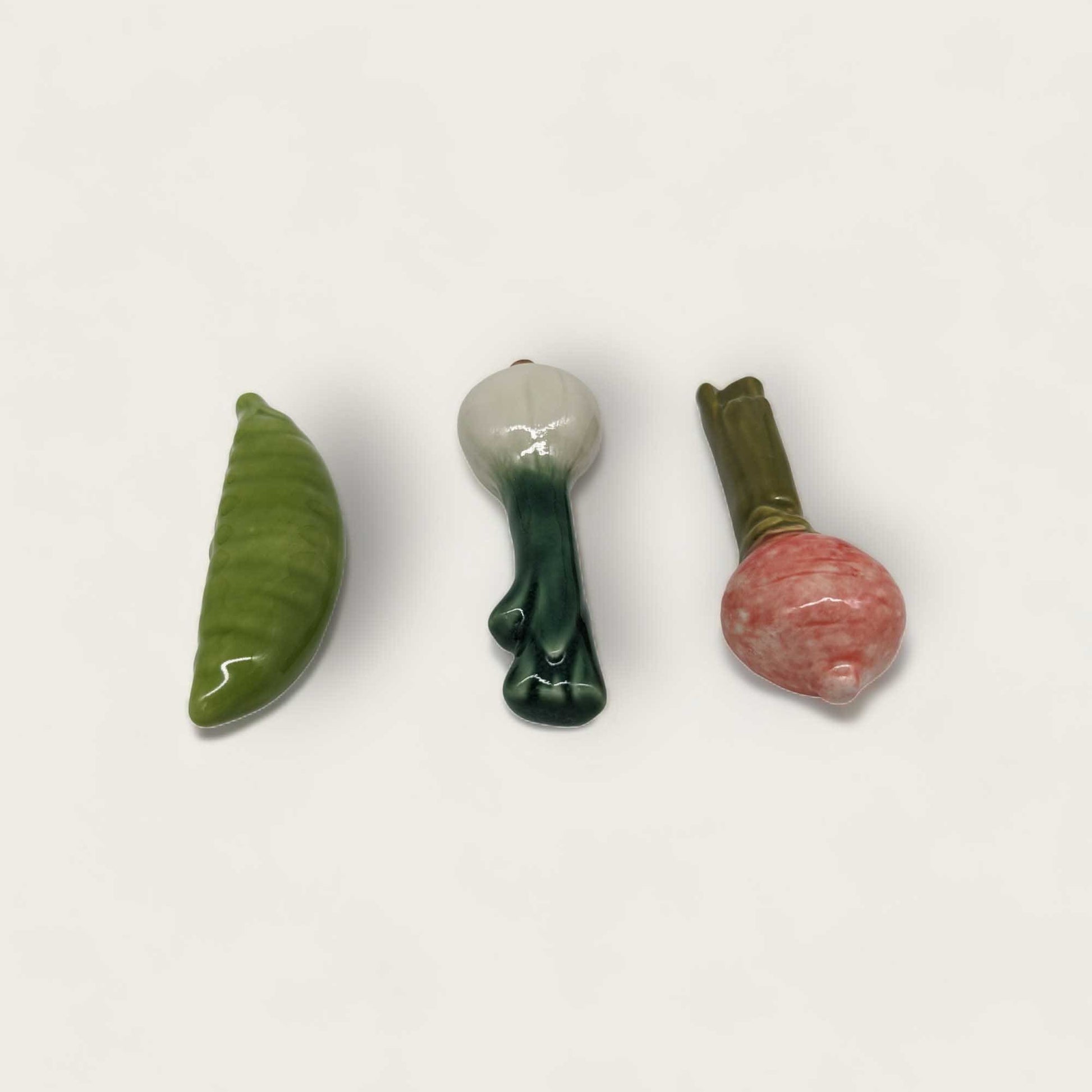 Set of Three Ceramic Vegetable Cutlery Holders image 2