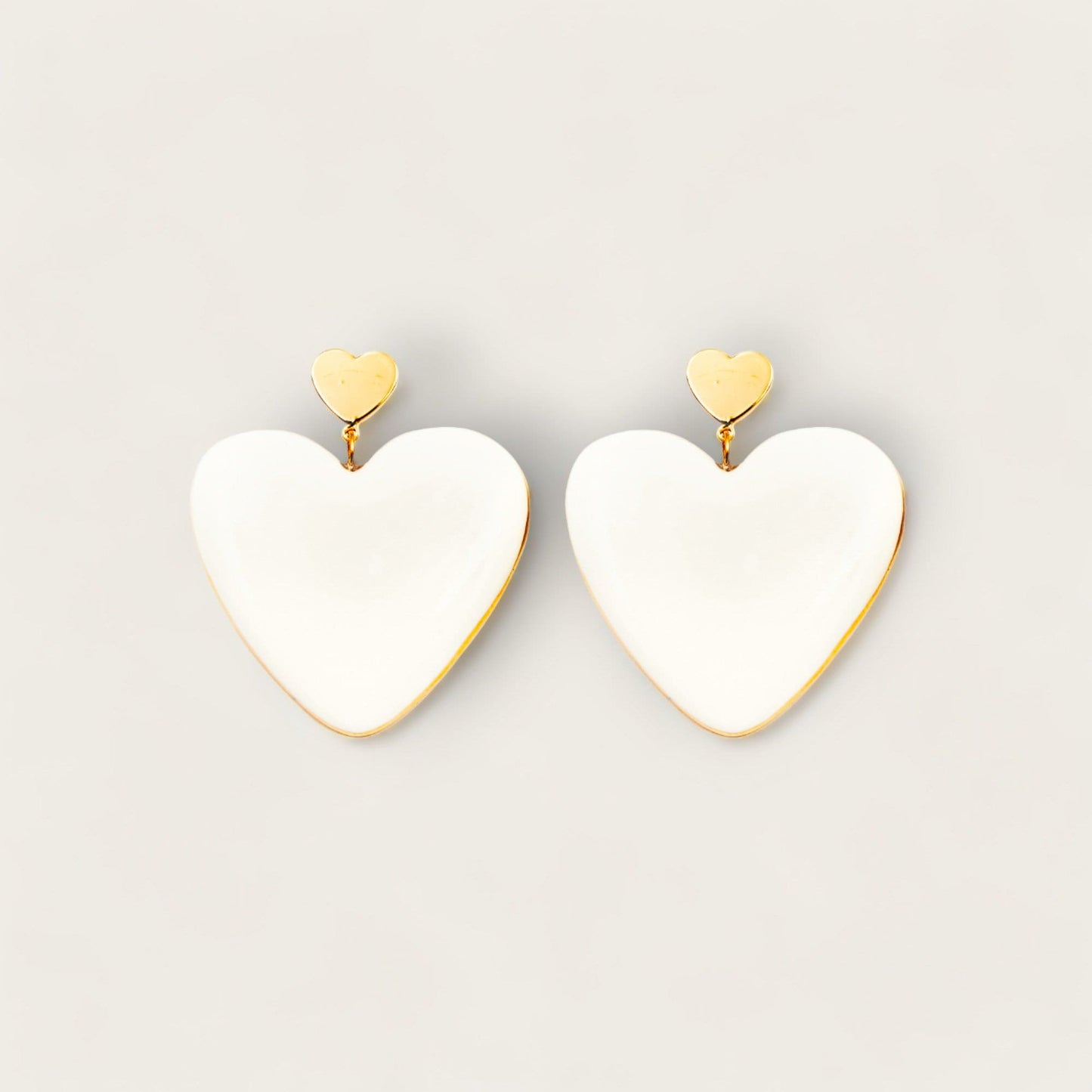 Nach Porcelain Heart Earrings image 0