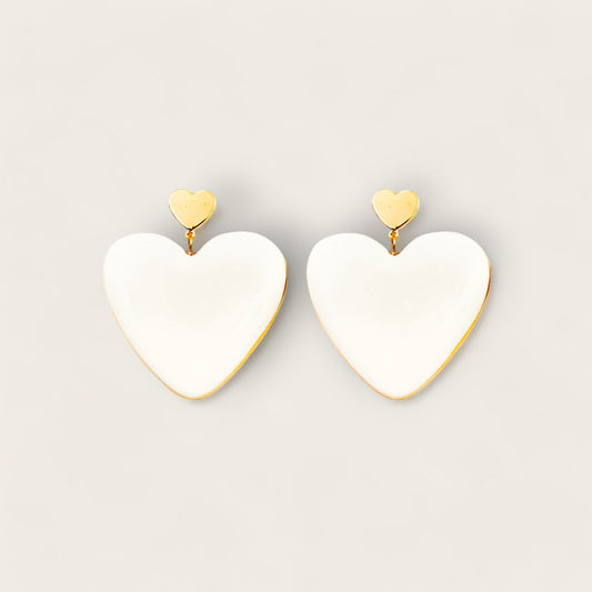 Nach Porcelain Heart Earrings image 0