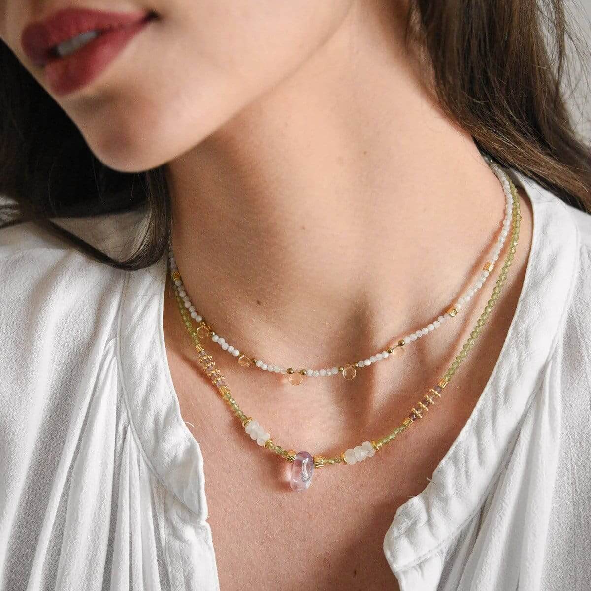 Moonstone and Citrine Daya Necklace image 2