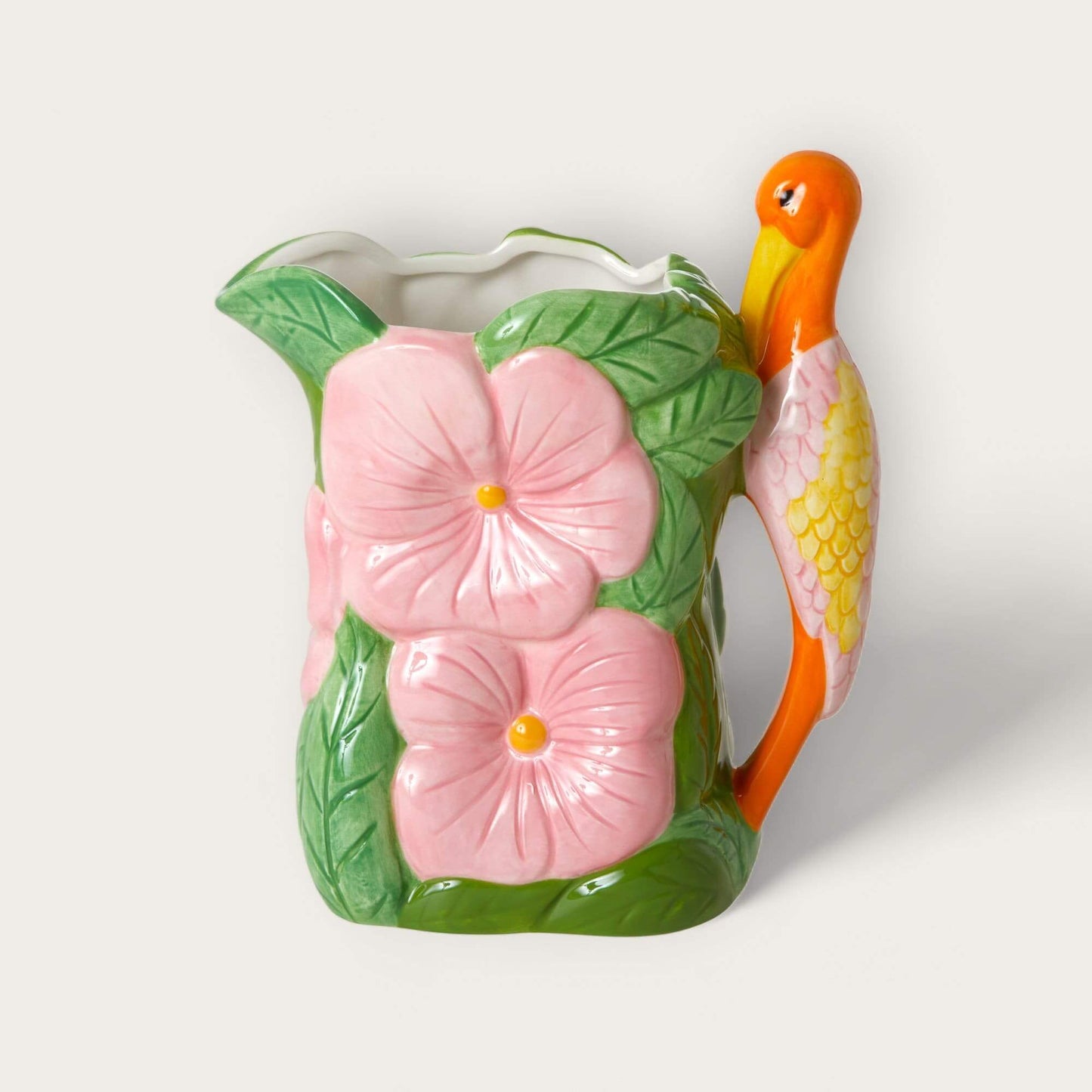 Ceramic Flower Crane Handle Vase image 0