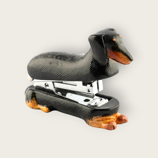 Nach Hand-Painted Porcelain Dachshund Dog Stapler