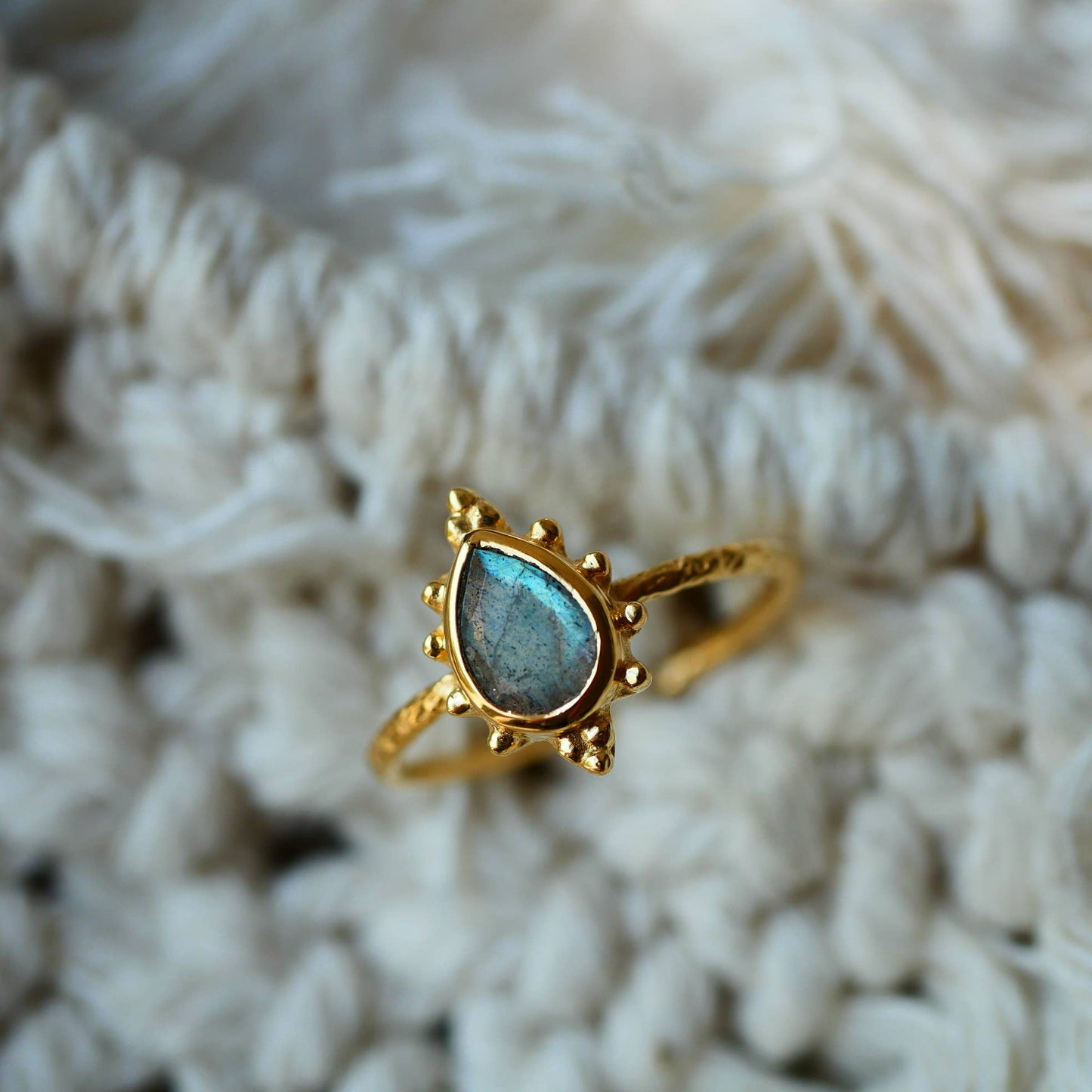 Bohemian Adjustable Labradorite Ring