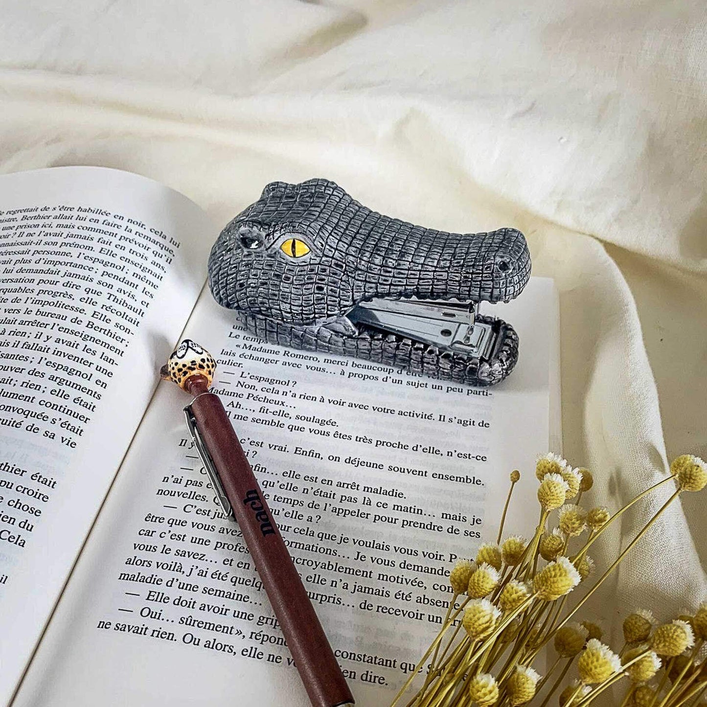 Nach Porcelain Crocodile Stapler image 1