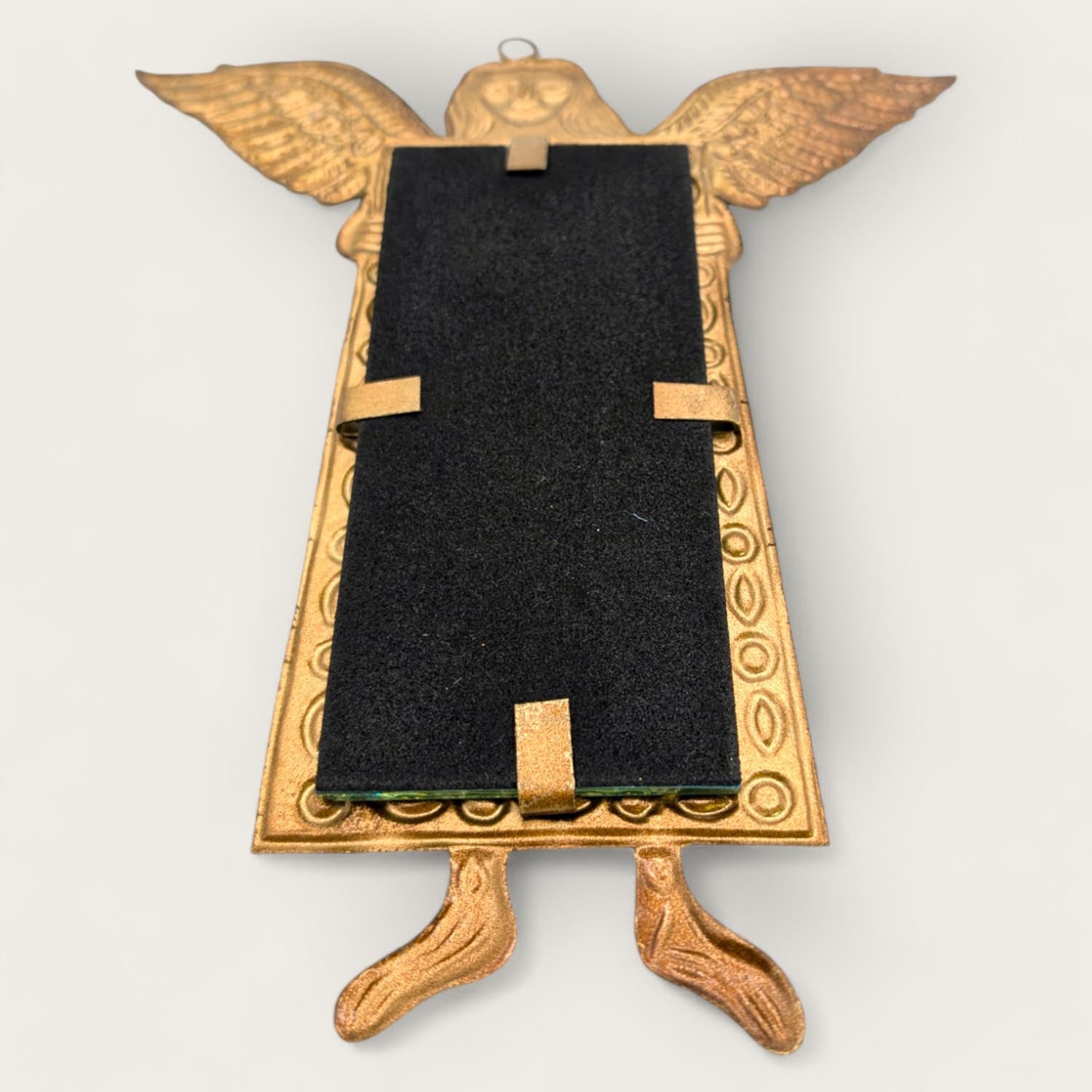 Handmade Gold Tin Angel Wall Mirror image 2
