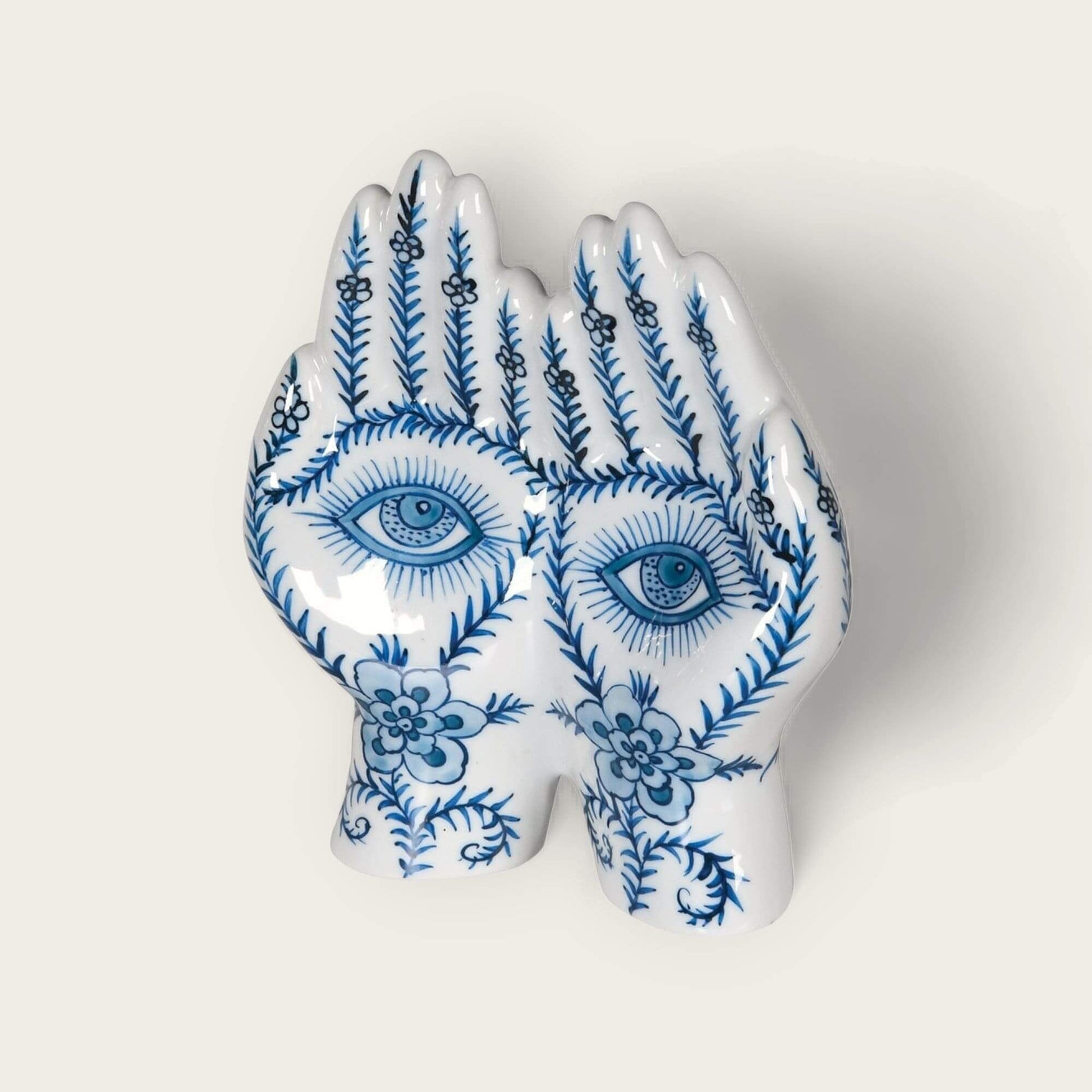 Porcelain All Seeing Hands Ornament image 0