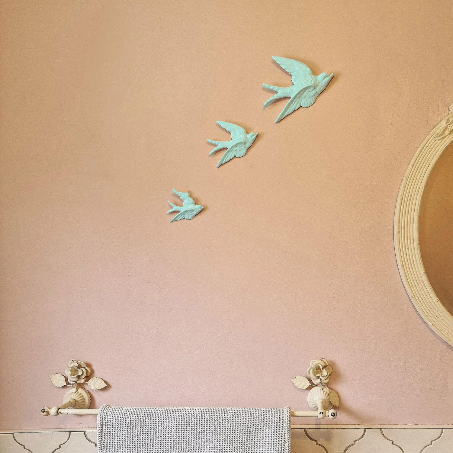 Blue Ceramic Flying Swallow Set image 0