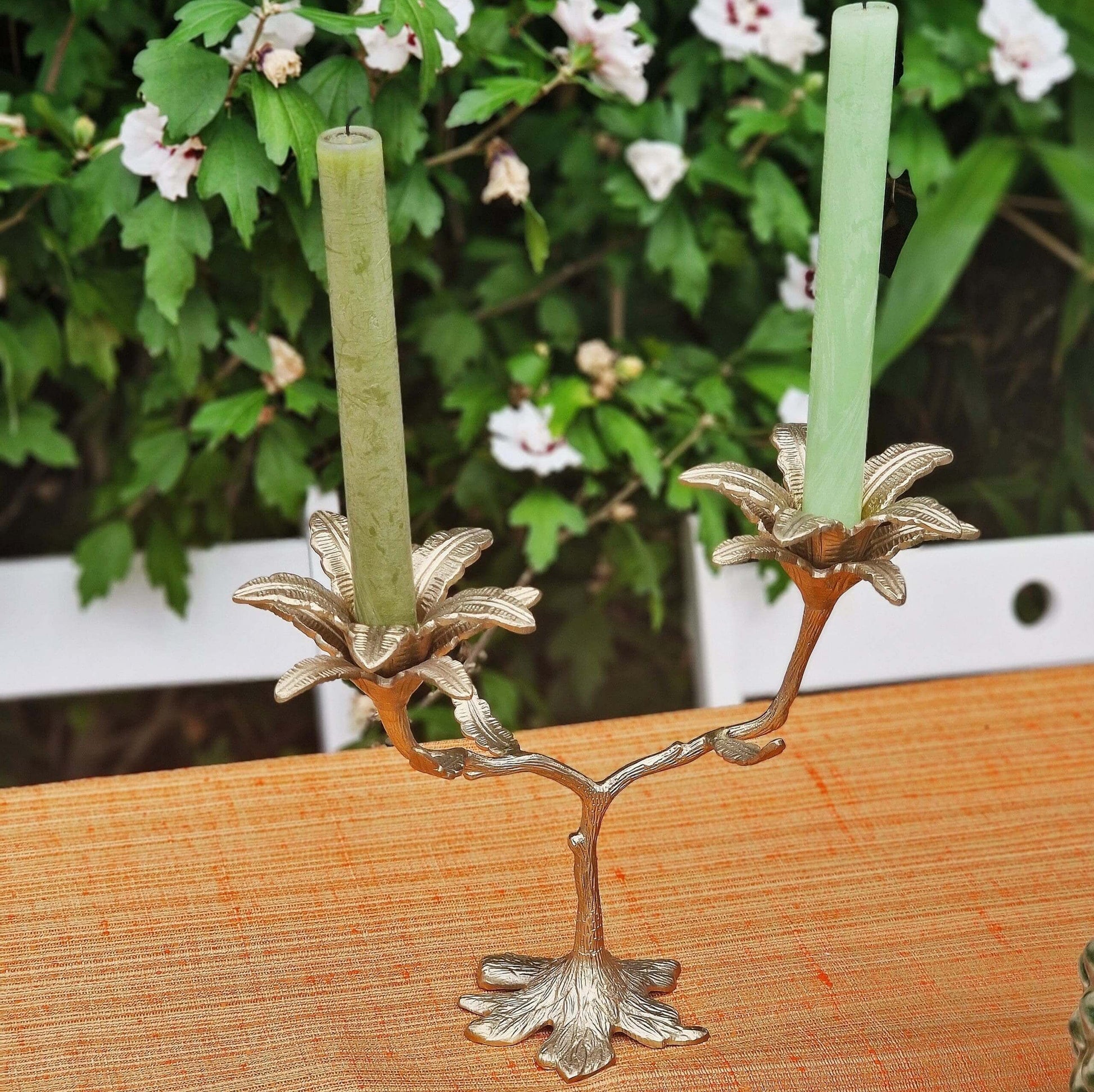 Doing Goods Palm Brass Candle Holder image 2
