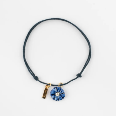 Nach Blue Thistle Handcrafted Cord Bracelet
