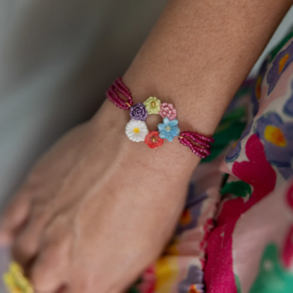 Nach Flower Crown Bead Handcrafted Bracelet
