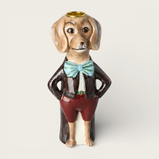Rice x Nathalie Lété Ceramic Dog Candle Holder