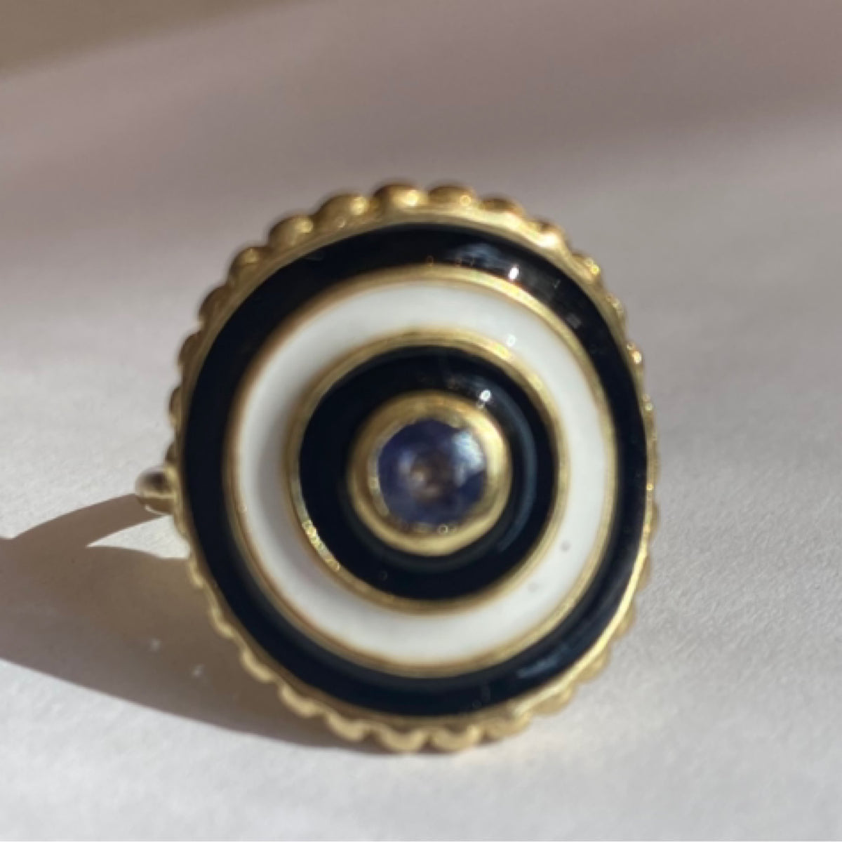 Amethyst Gold Plated Enamel Ring – Fable and Mirth