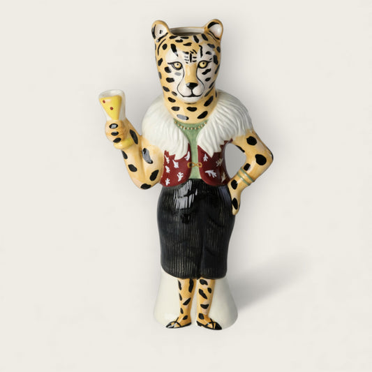 Rice x Nathalie Lété Leopard Ceramic Vase